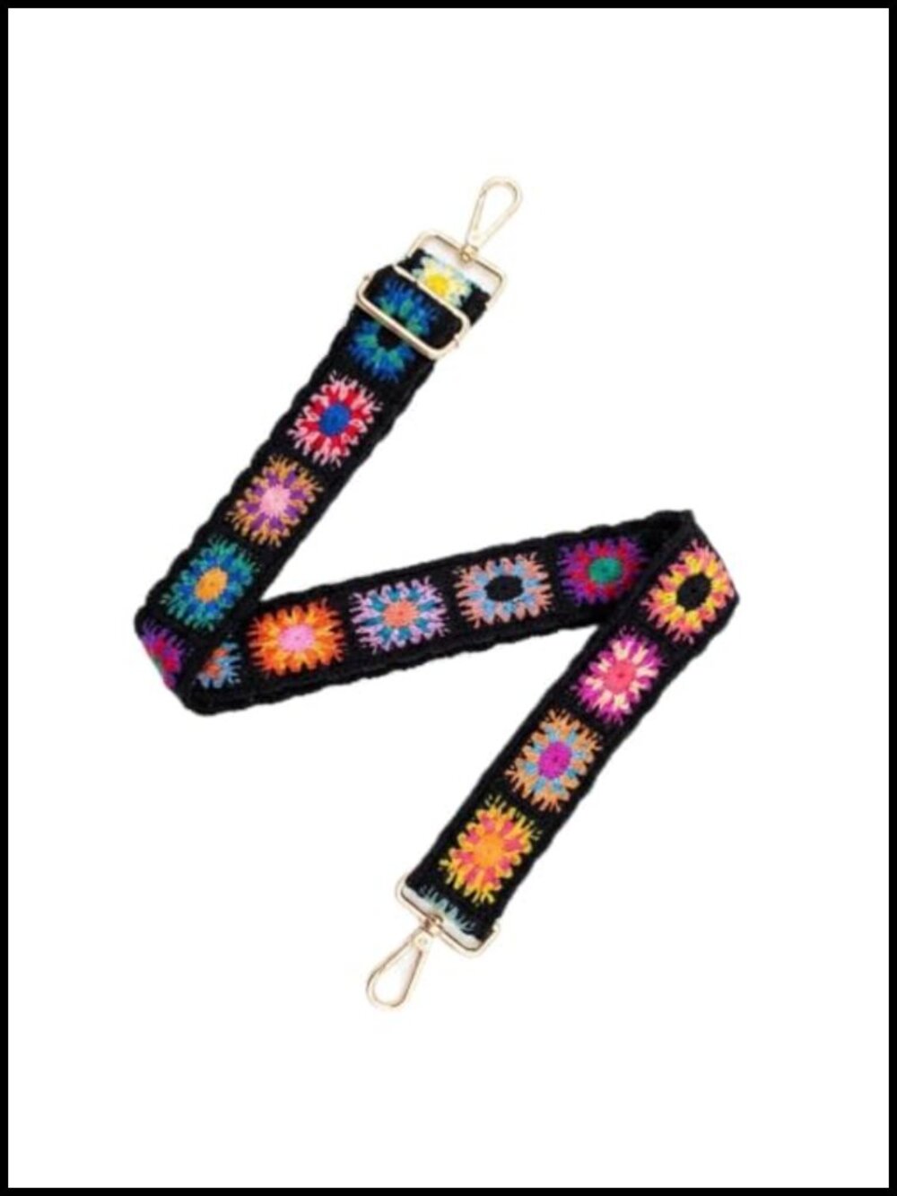 Embroidered Canvas Purse Strap 1.5 in Wide Adjustable Shoulder Replacement